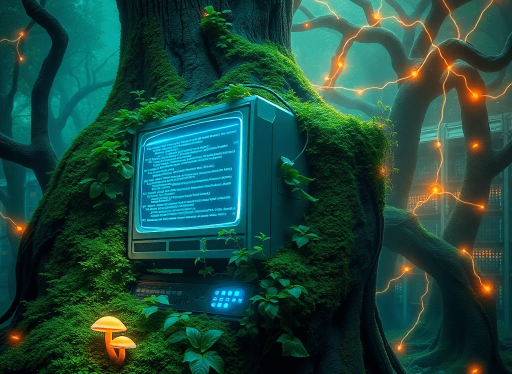 Computer reclaimed by nature